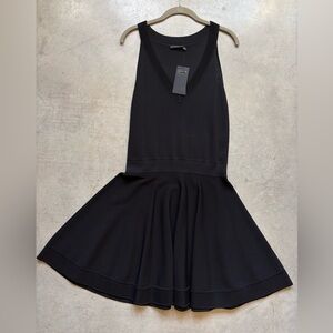NWT Donna Karan Fit & Flare Flounced Dress
